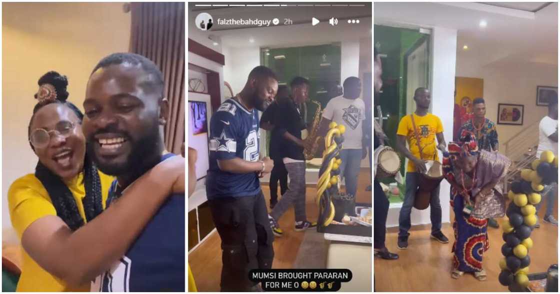 Falz's mum throws him 32nd birthday surprise.