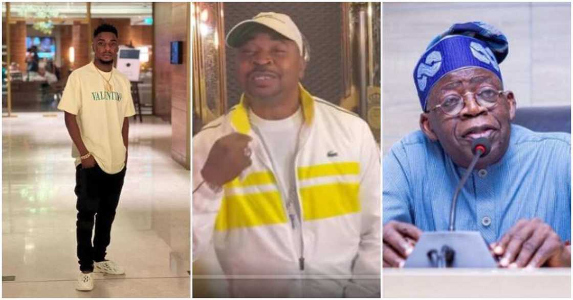 Photos of MC Oluomo, King Westt and Asiwaju Bola Tinubu