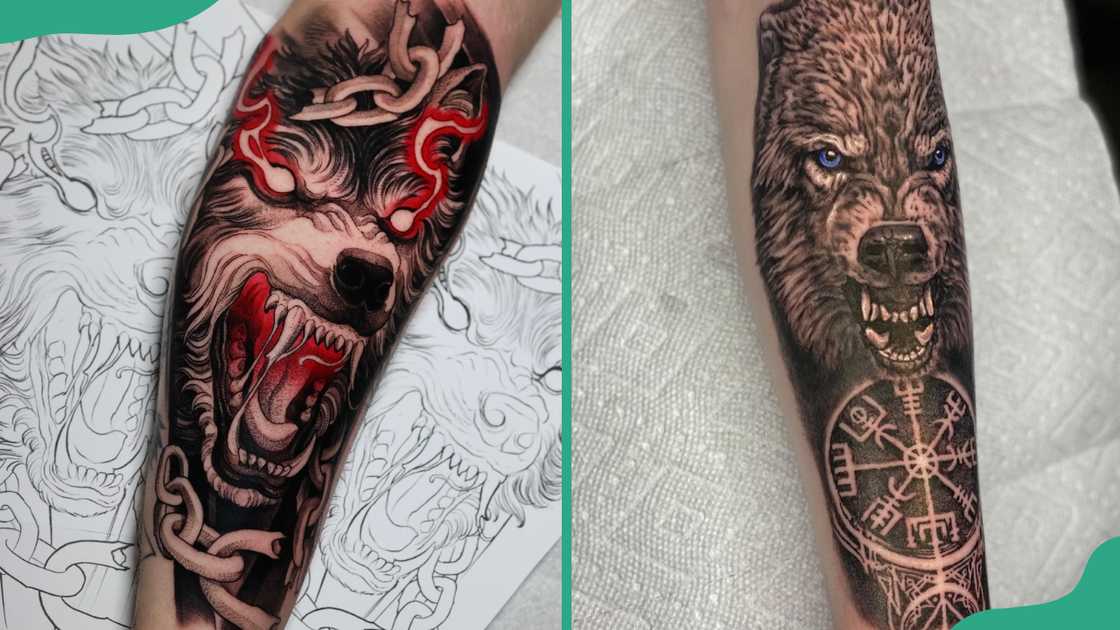 Fenrir arm tattoo