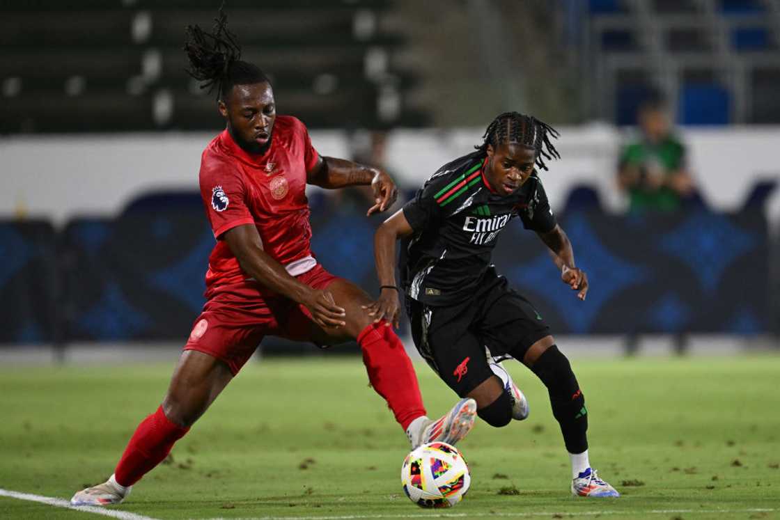 Josh Nichols playing for Arsenal