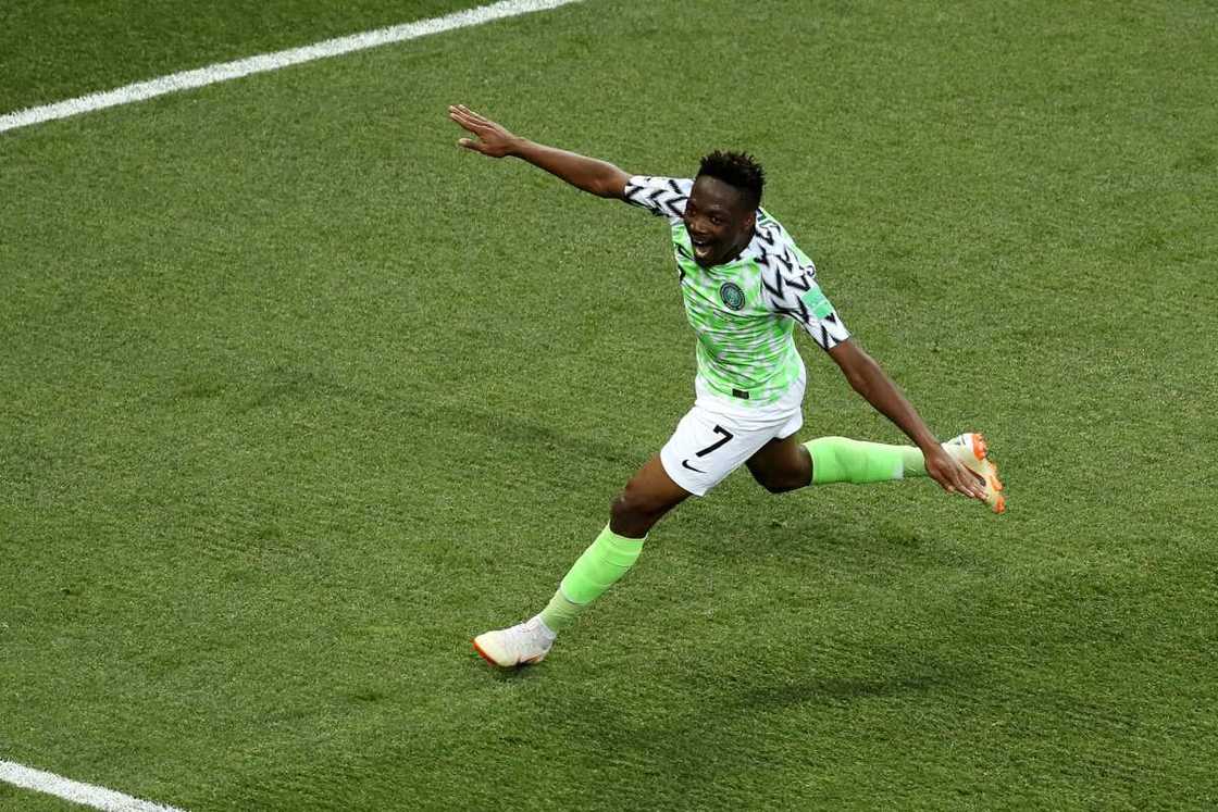 Ahmed Musa in action for the Super Eagles. Ahmed Musa in action for the Super Eagles.