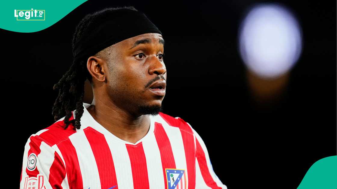 Ademola Lookman, Atletico Madrid, Barcelona, Camp Nou, Copa del Rey. Ademola Lookman, Atletico Madrid, Barcelona, Camp Nou, Copa del Rey.