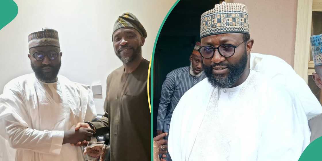 MIPAD Co-Founder, Olutope Esan, presenting the award to Senator Jika. MIPAD Co-Founder, Olutope Esan, presenting the award to Senator Jika.