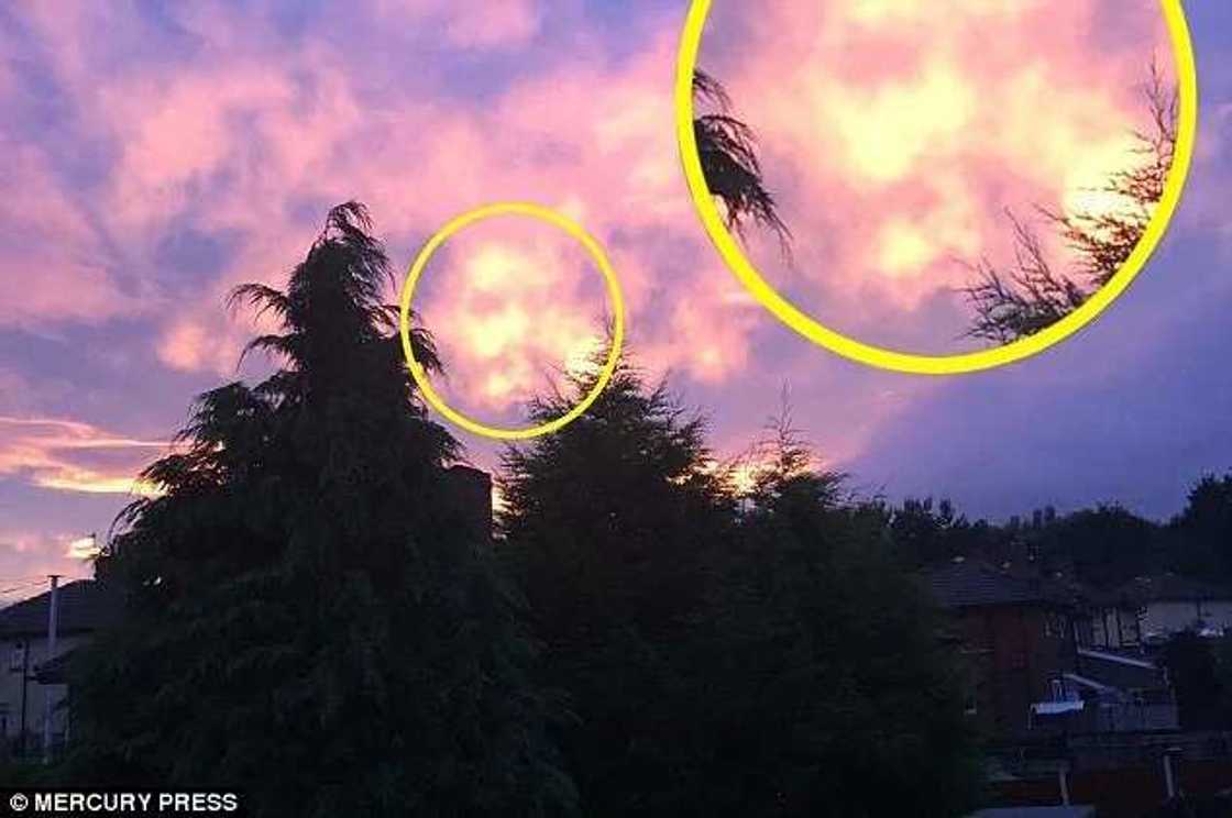 Mother-of-two captures face of Jesus in the sky Mother-of-two captures face of Jesus in the sky