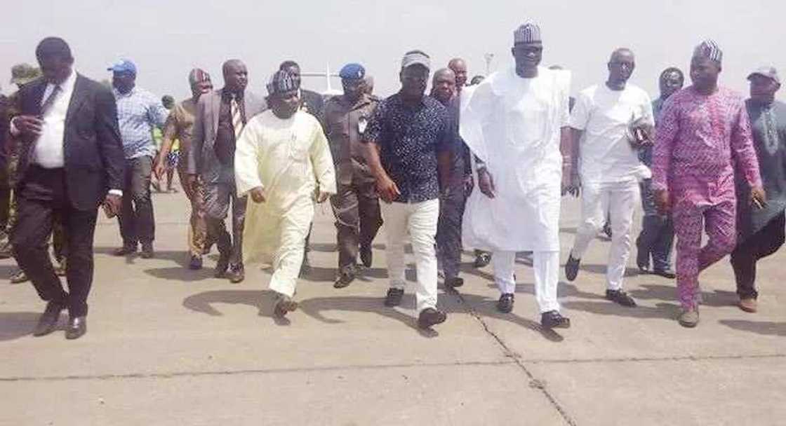 PHOTOS: Fayose lands in Benue