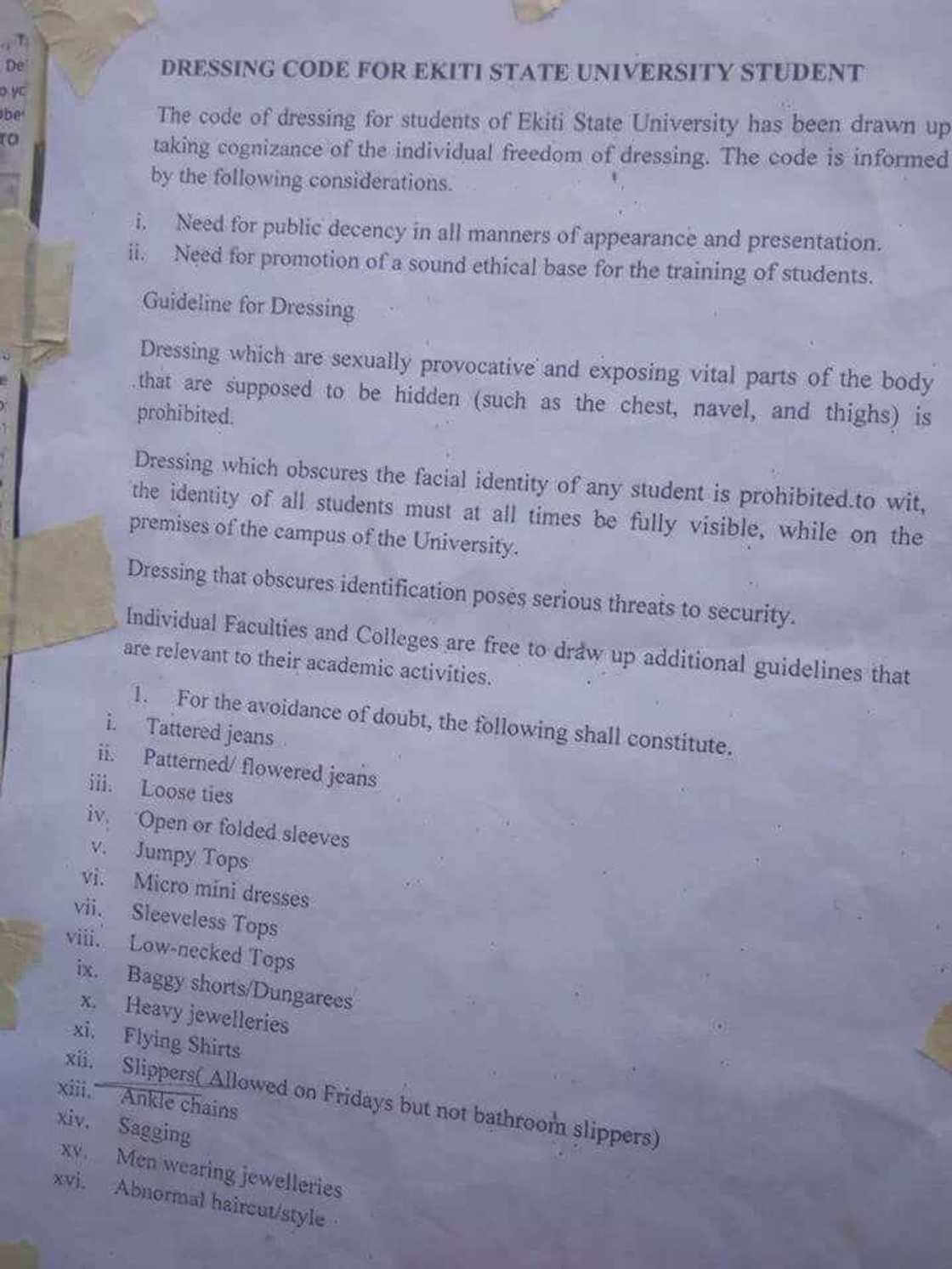 This EKSU code of dressing is so HILARIOUS