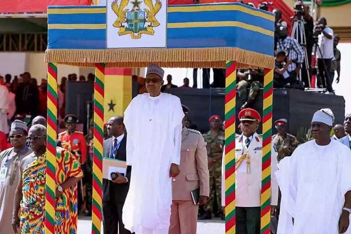 Cikin Hotuna: Shugaba Buhari da Bukola Saraki a kasar Ghana yayin taya murnar ranar samun 'yanci Cikin Hotuna: Shugaba Buhari da Bukola Saraki a kasar Ghana yayin taya murnar ranar samun 'yanci