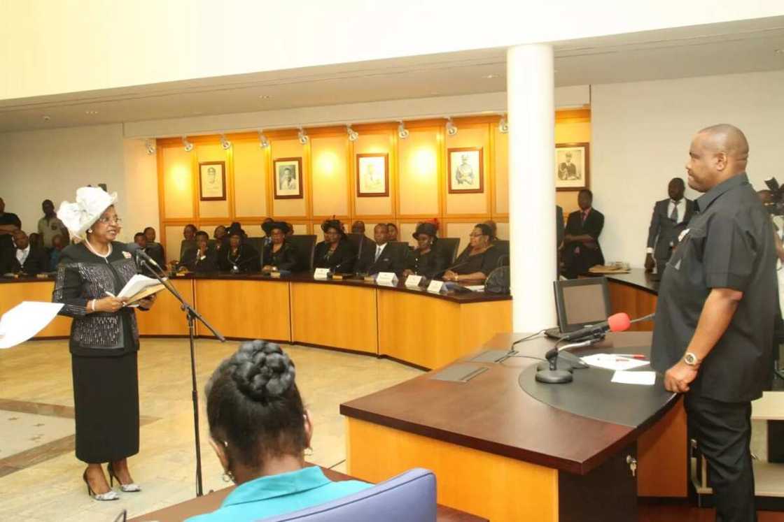 Gov Wike Swears In First Female Chief Judge In Rivers Gov Wike Swears In First Female Chief Judge In Rivers