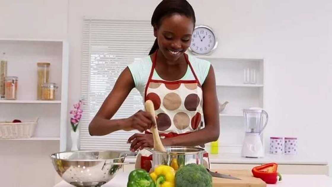 Yoruba woman cooking