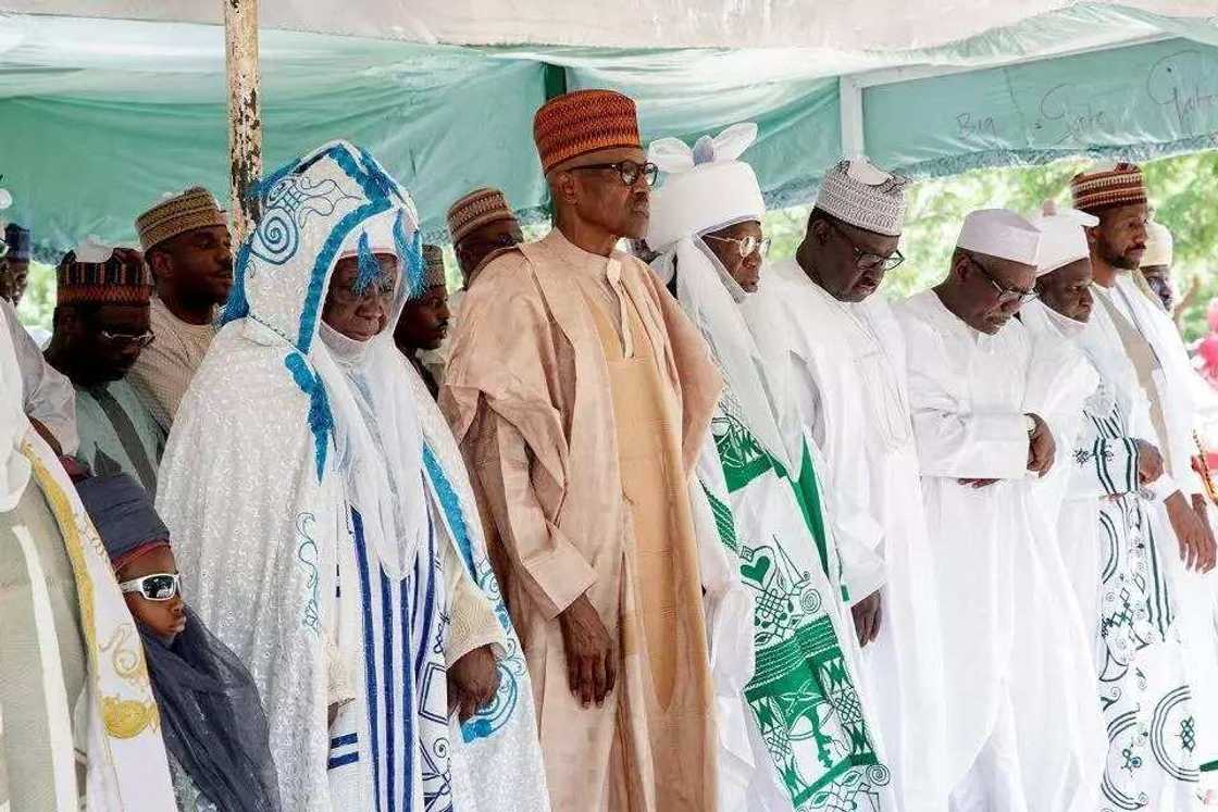 Buhari observes Eid El Kabir prayers in Daura Buhari observes Eid El Kabir prayers in Daura