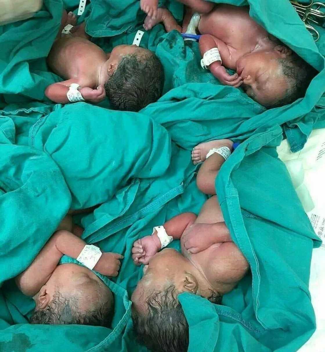 Another lucky African woman gives birth to quadruplets (photo) Another lucky African woman gives birth to quadruplets (photo)