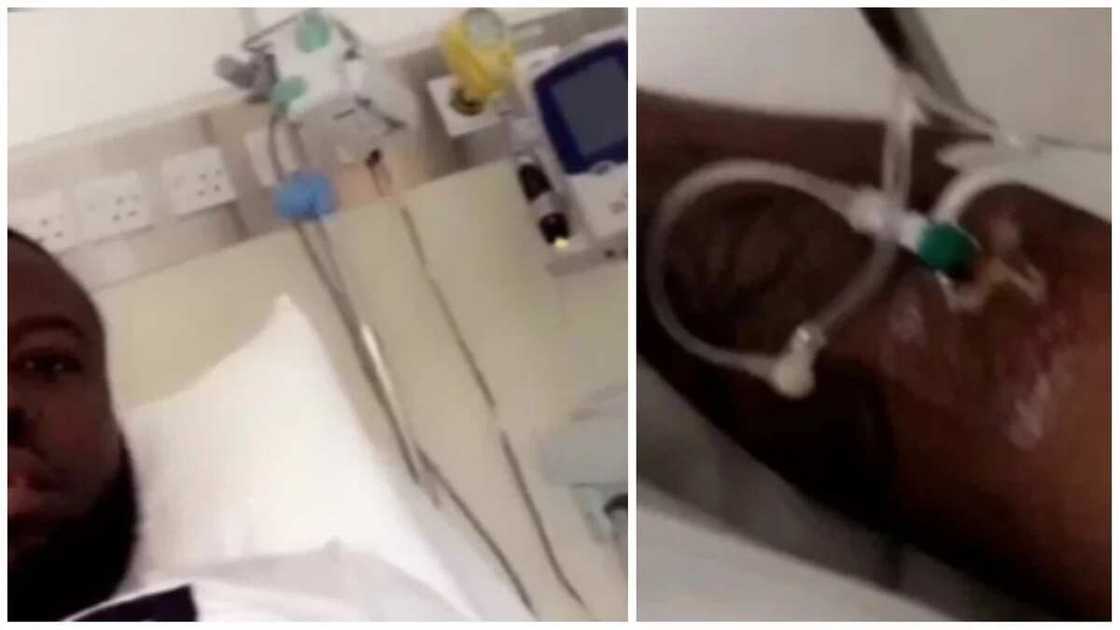 Millionaire Hushpuppi hospitalized, says it's because of 'too much enjoyment' (photos) Millionaire Hushpuppi hospitalized, says it's because of 'too much enjoyment' (photos)
