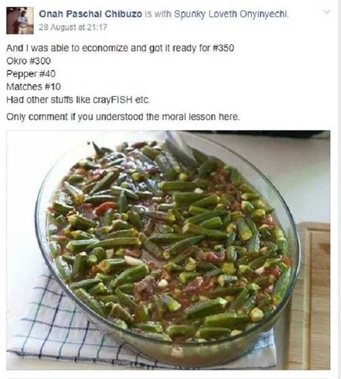 Nigerian man shares ‘optimised soup’ for N350, instead of N500 (pics) Nigerian man shares ‘optimised soup’ for N350, instead of N500 (pics)