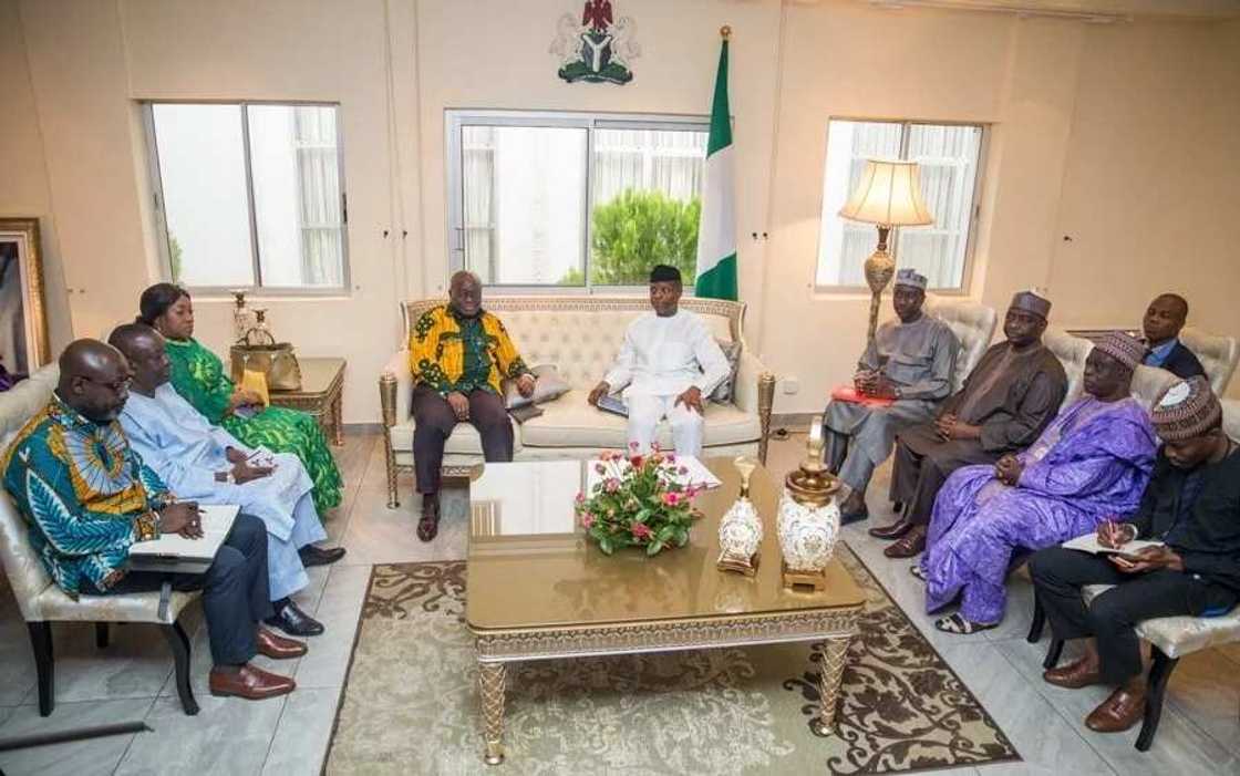 Osinbajo receives Ghana’s President Nana Akufo-Addo in Abuja