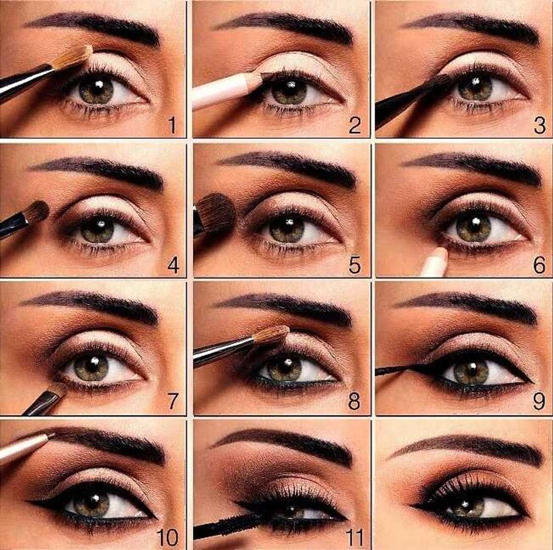 Step-by-step scheme of correct eye makeup Step-by-step scheme of correct eye makeup