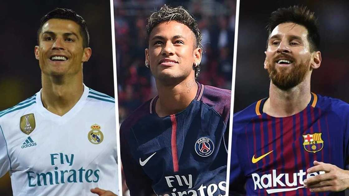 Ronaldo, Messi, and Neymar