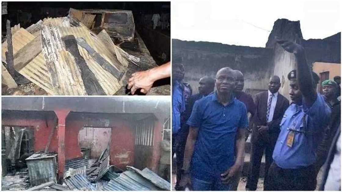 Gobara a garin Tafa: El-Rufai ya kai ziyarar gani da ido (Hotuna) Gobara a garin Tafa: El-Rufai ya kai ziyarar gani da ido (Hotuna)