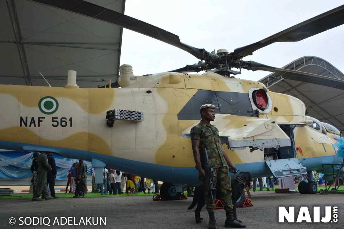 NAF unveiled two Mi-35M helicopter gunships in Kaduna NAF unveiled two Mi-35M helicopter gunships in Kaduna