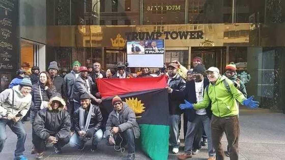 Biafra supporters visit Trump Towers Biafra supporters visit Trump Towers