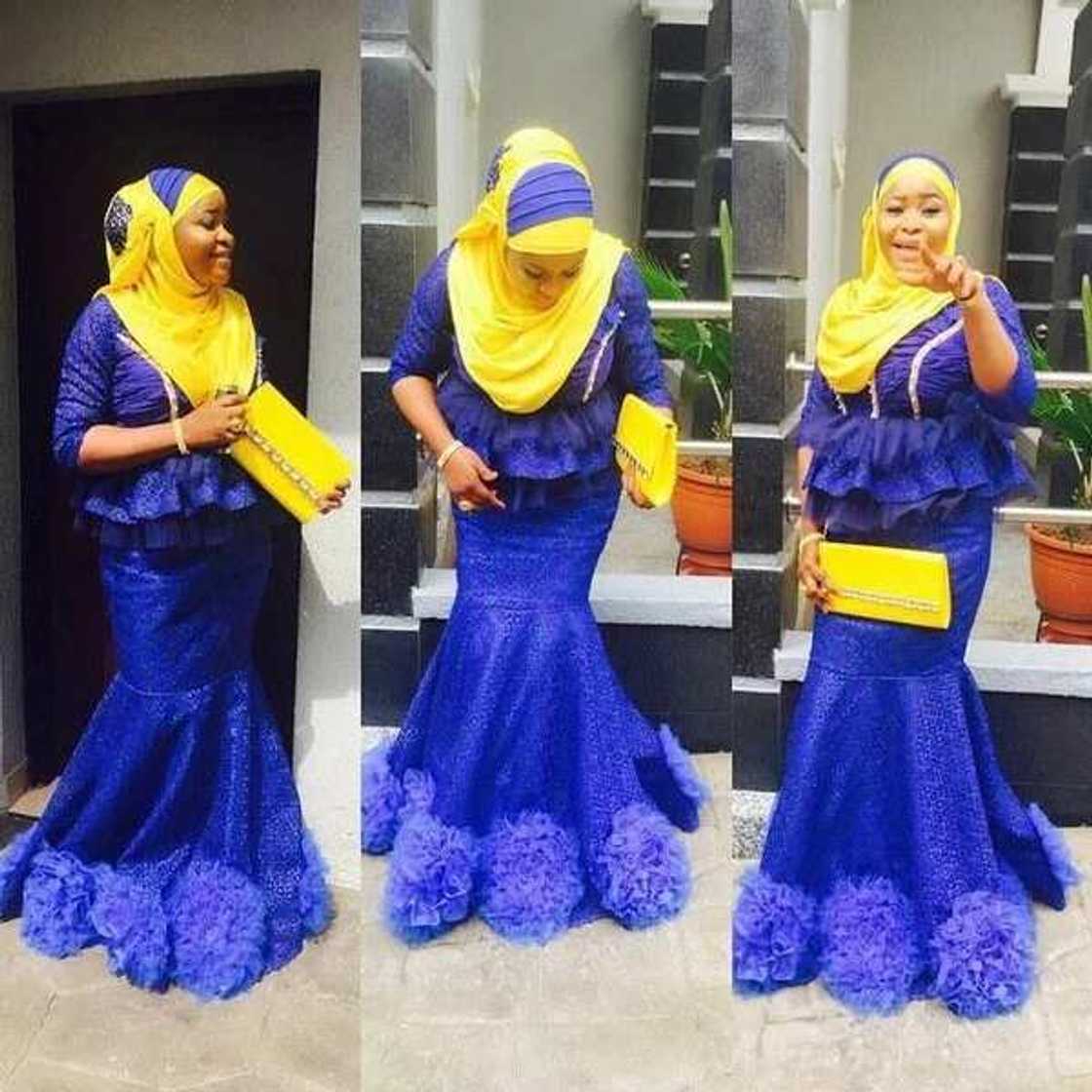 Yellow and blue Aso Ebi Yellow and blue Aso Ebi