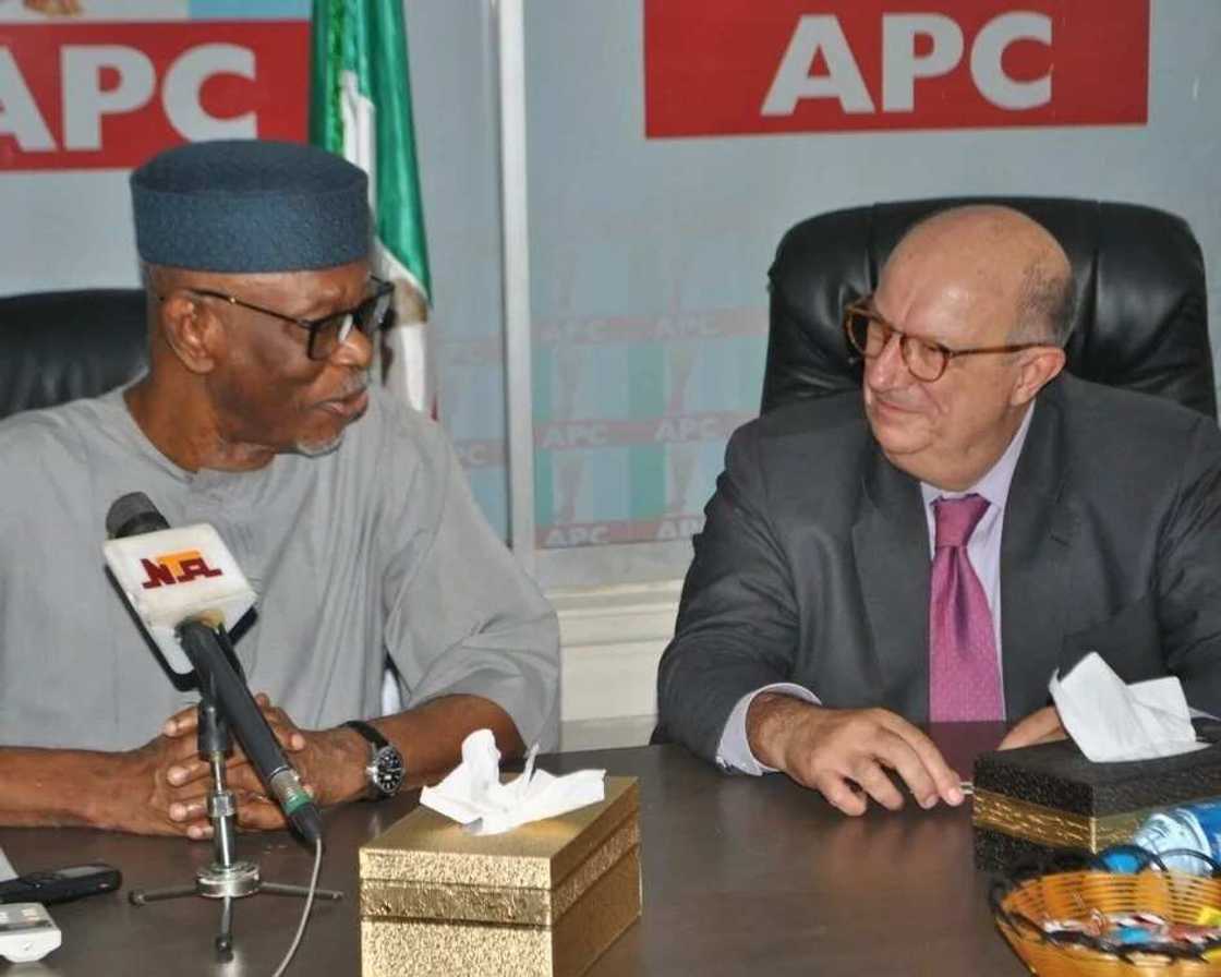 EU chief election observer to Nigeria Fisas meets Oyegun, Makarfi over preparation for 2019 elections EU chief election observer to Nigeria Fisas meets Oyegun, Makarfi over preparation for 2019 elections