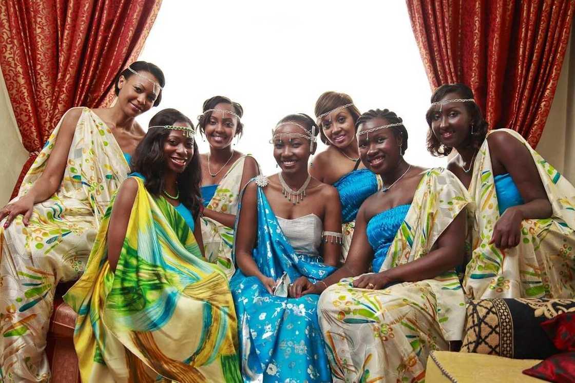 Rwanda bride and bridesmaids