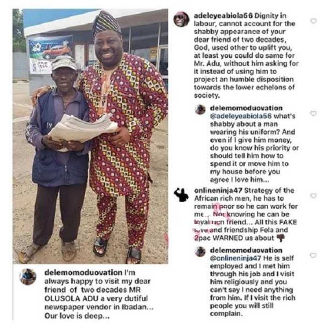 Nigerians slam Dele Momodu for showing off his friend of 20 years Nigerians slam Dele Momodu for showing off his friend of 20 years