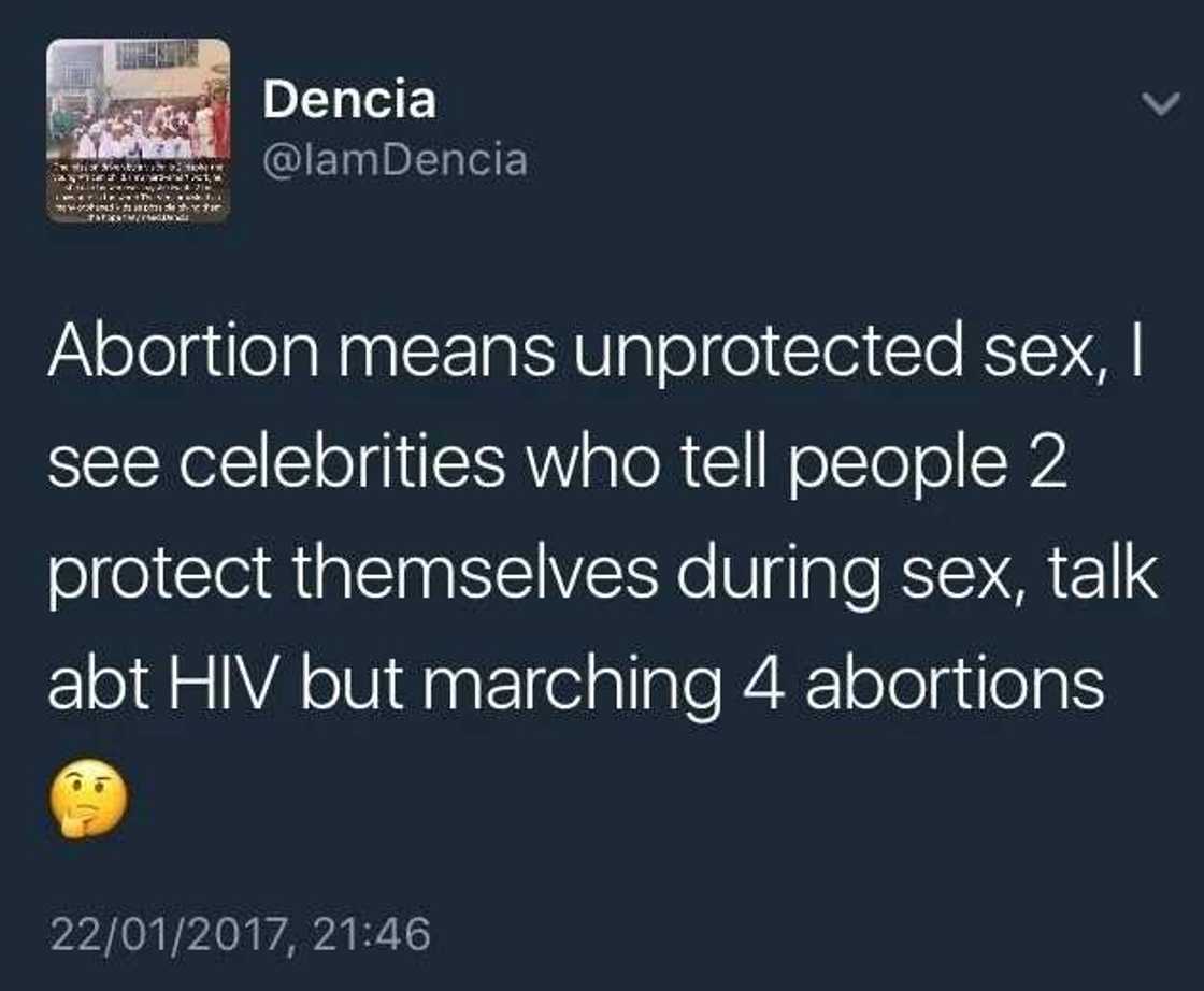 Dencia says she does not support ‘marching for abortion’ Dencia says she does not support ‘marching for abortion’
