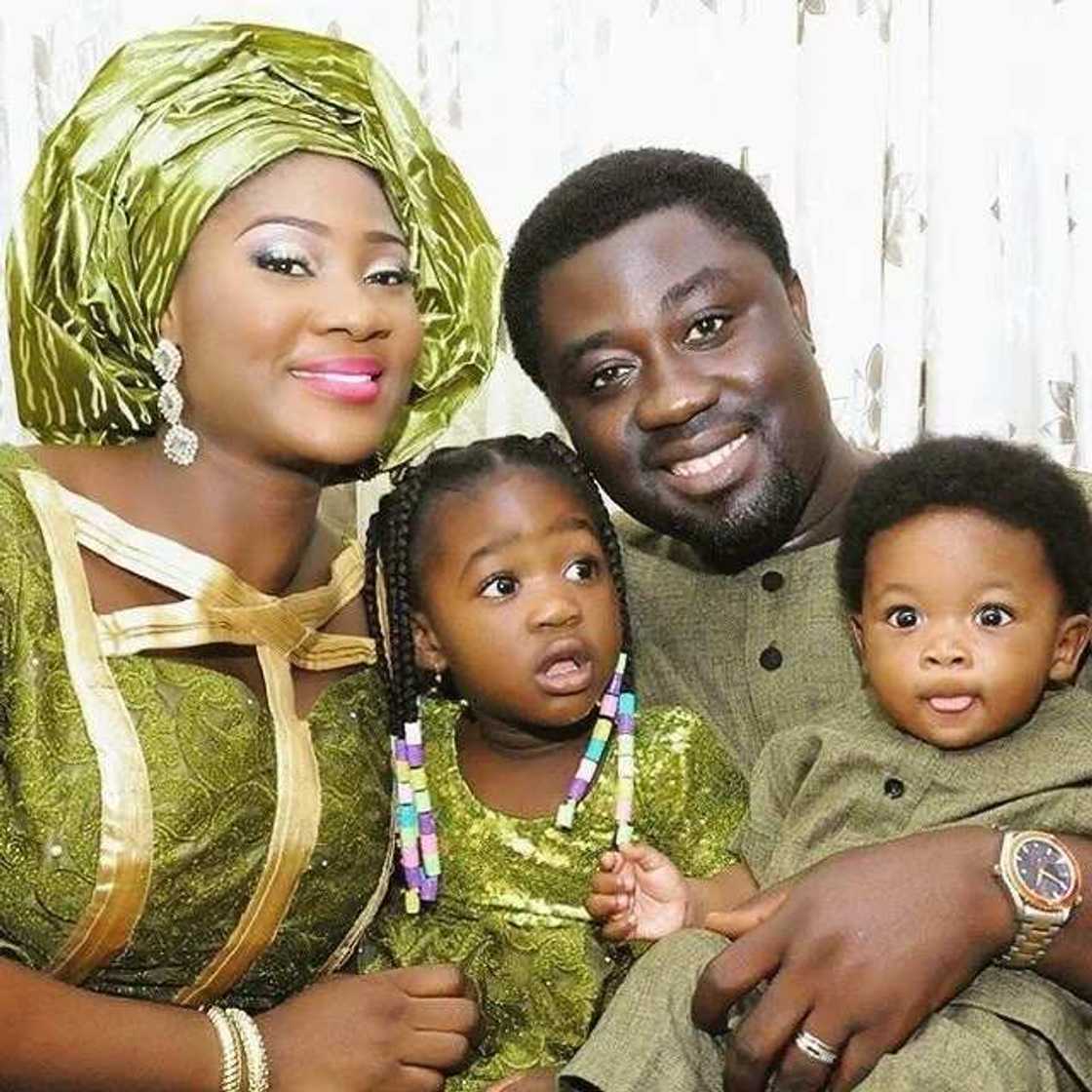 Mercy Johnson with husband and kids Mercy Johnson with husband and kids