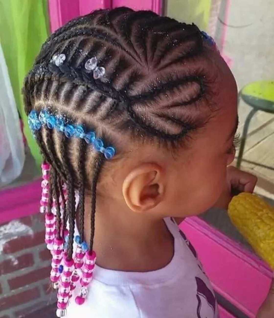 Heart patterned braids