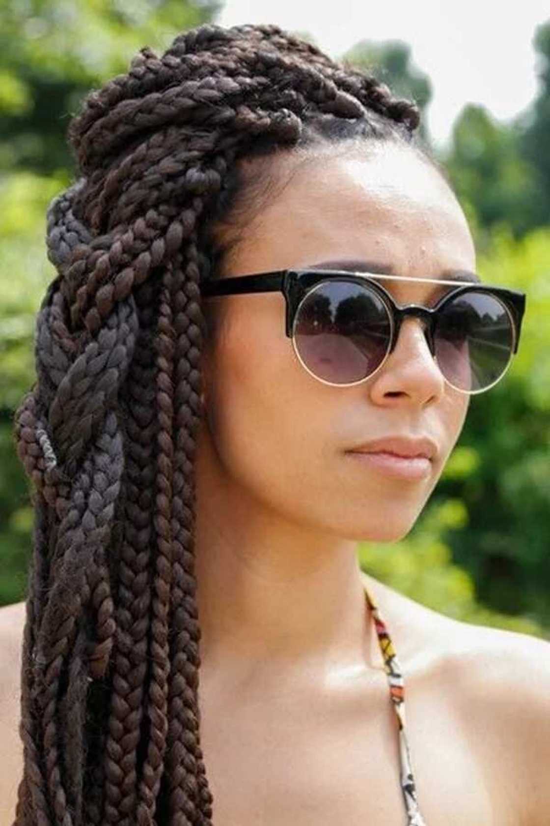 Box braids with fun twists