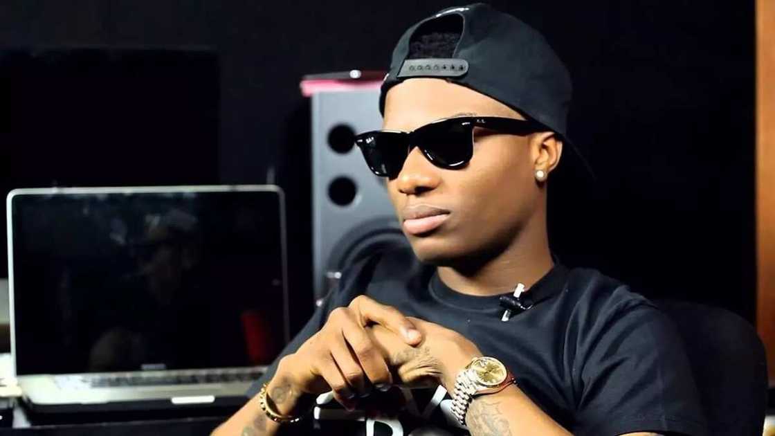 Wizkid in a studio