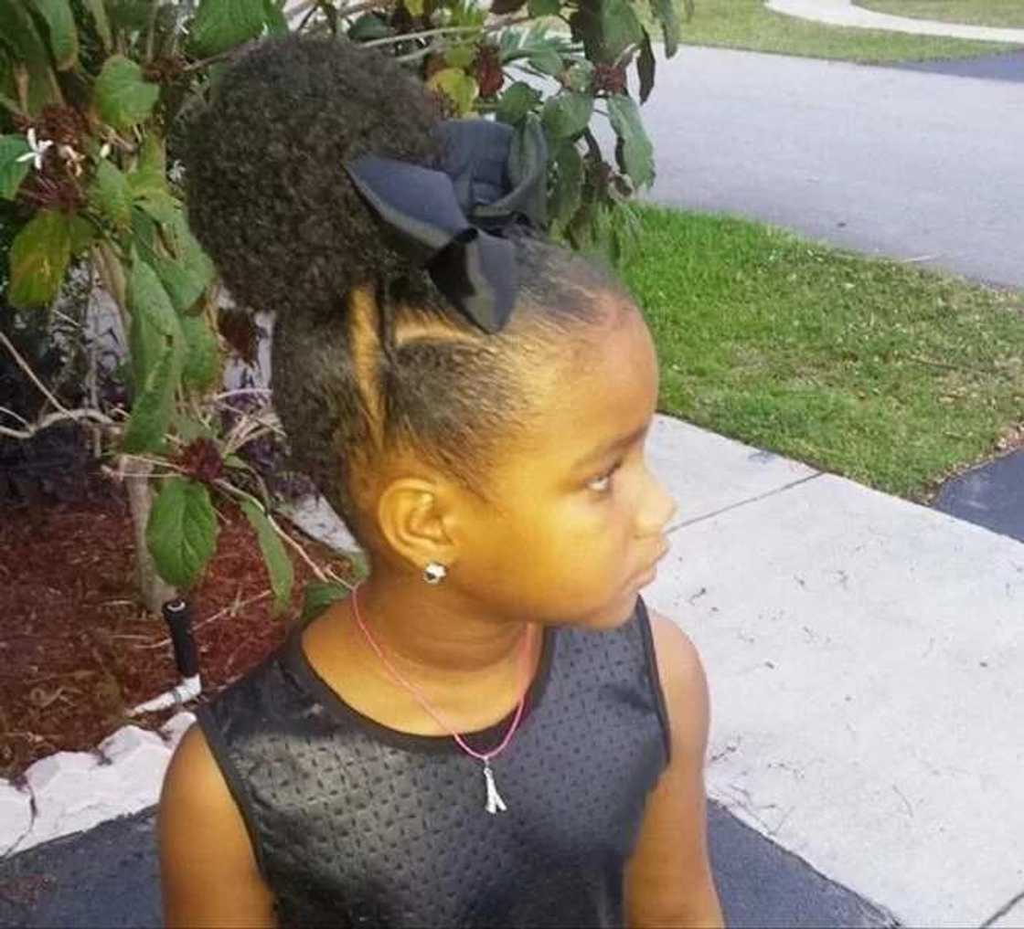 Little bride hairdo in Nigeria Little bride hairdo in Nigeria