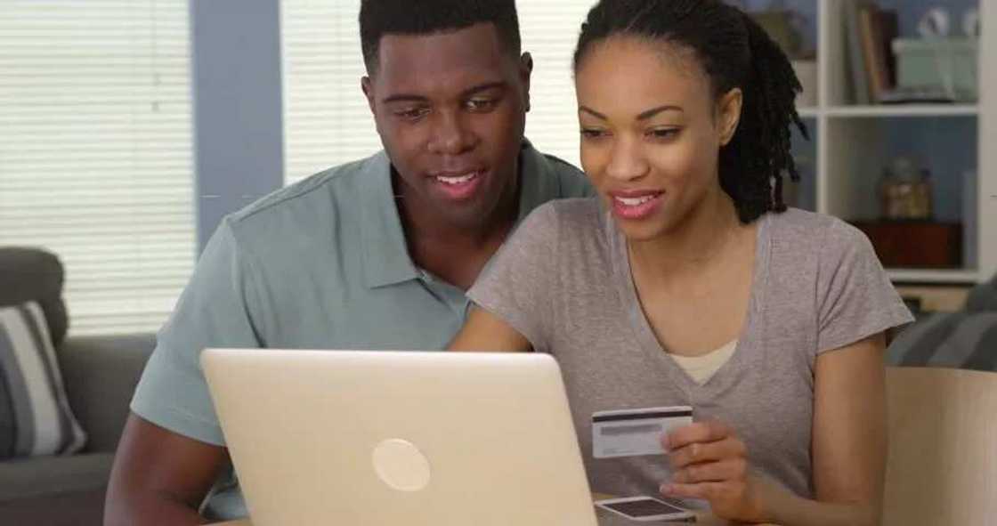 Couple on laptop Couple on laptop