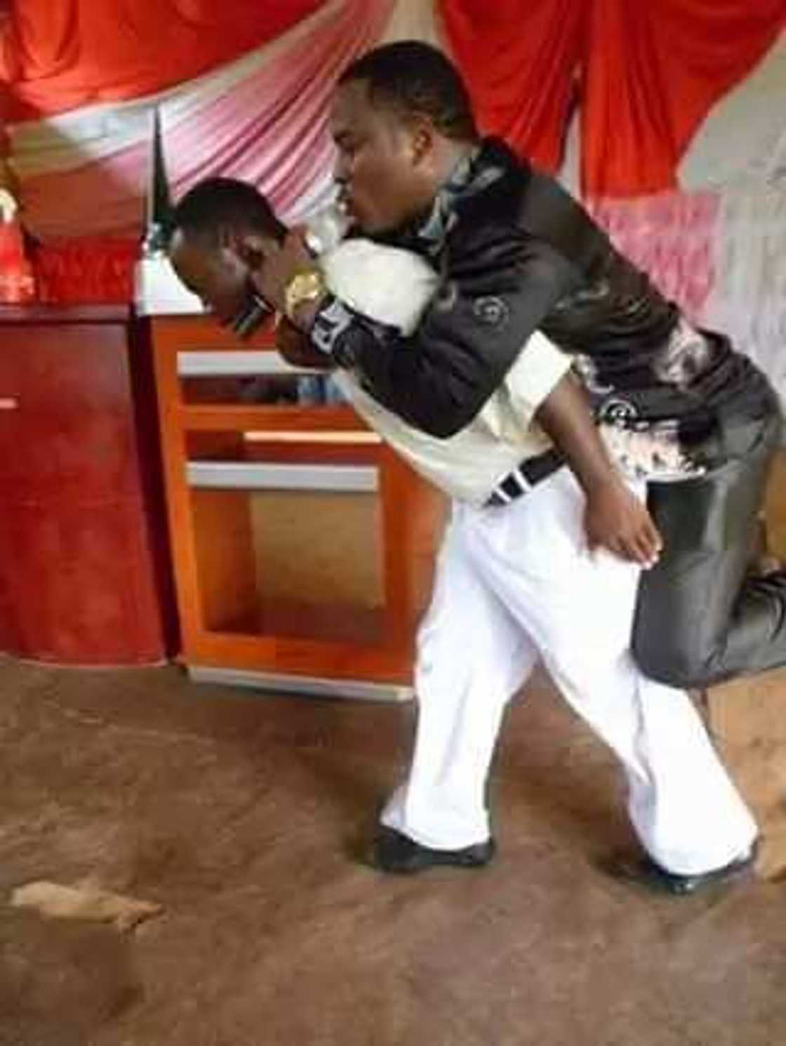 Meet pastor whose legs do not touch ground while ministering