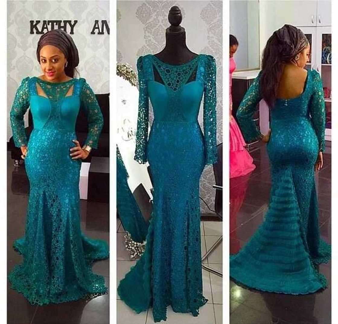 Long cord lace gown Long cord lace gown