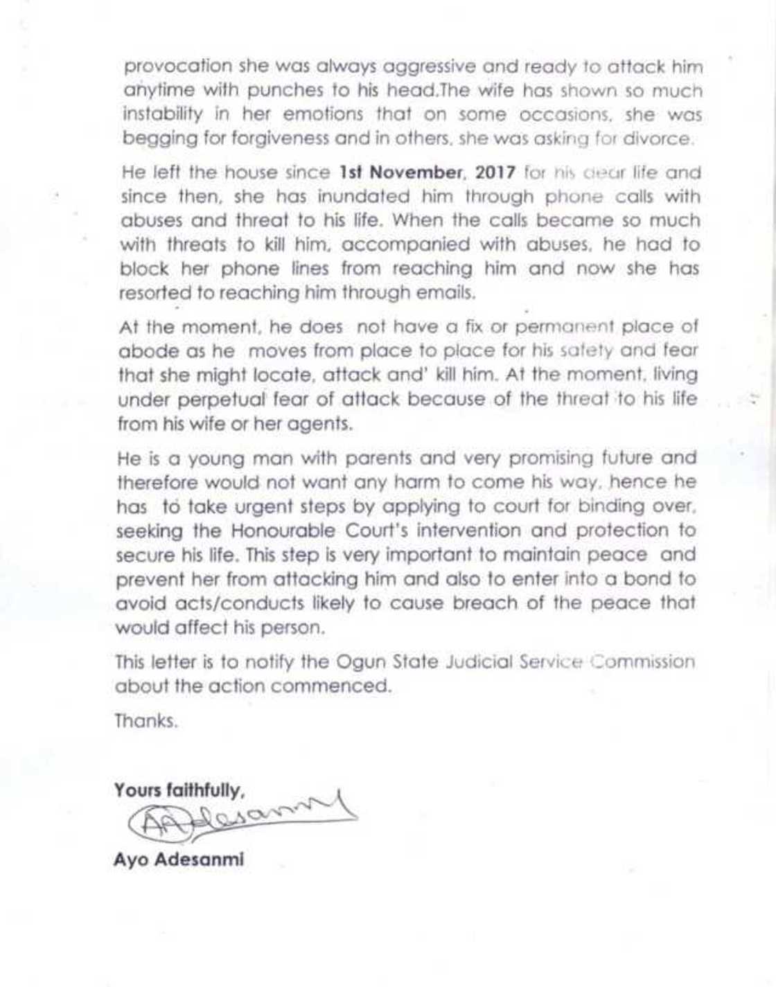 One year after their wedding, Olusegun Obasanjo’s son drags wife to court over domestic violence - Court documents reveal One year after their wedding, Olusegun Obasanjo’s son drags wife to court over domestic violence - Court documents reveal