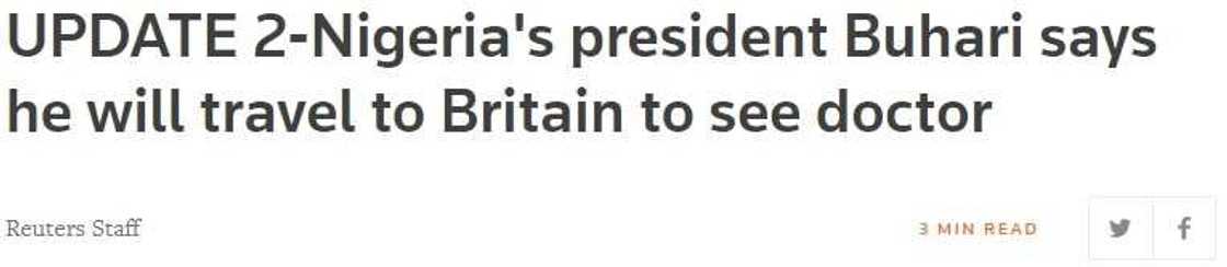 International media reacts to Buhari's UK medical trip