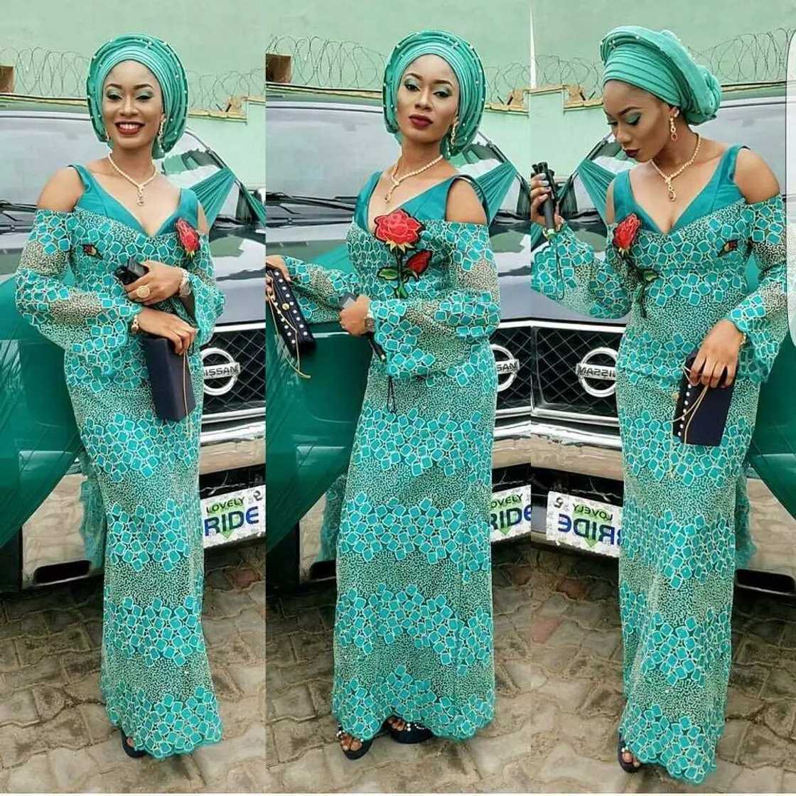 Mint green Aso Ebi 3 Mint green Aso Ebi 3