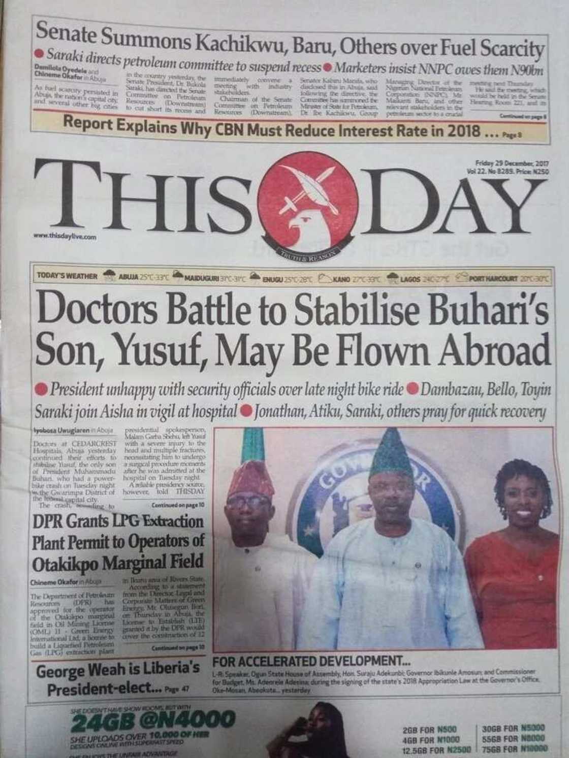 Newspaper Review: Bridges in Lagos under threat of collapse from heavy duty trucks Newspaper Review: Bridges in Lagos under threat of collapse from heavy duty trucks