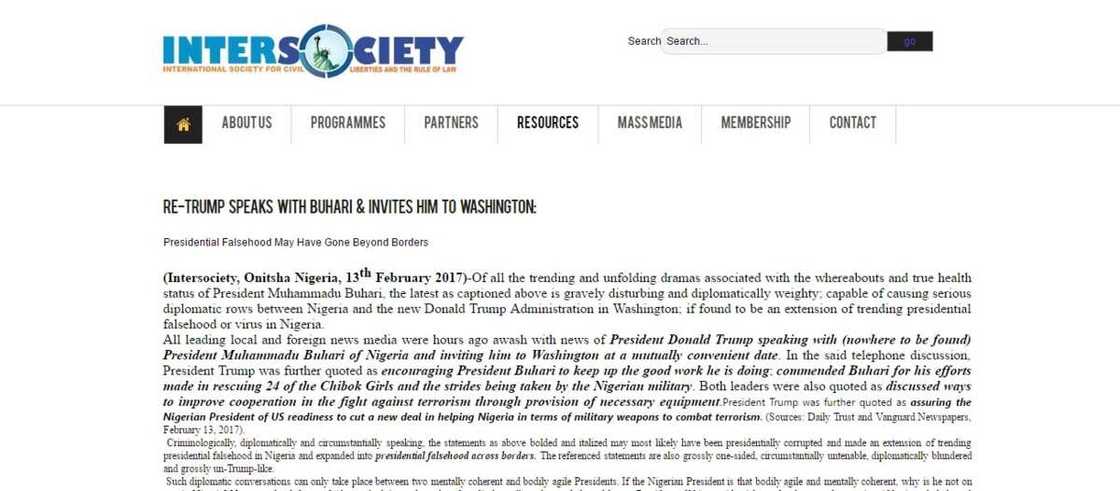 Why Nigerians should not believe presidency over Trump’s ‘phone call’ - Group Why Nigerians should not believe presidency over Trump’s ‘phone call’ - Group