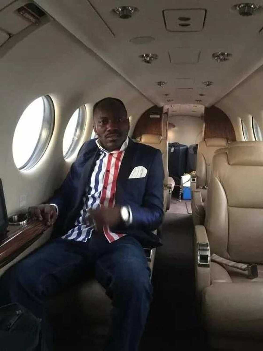 Apostle suleman flying private jet