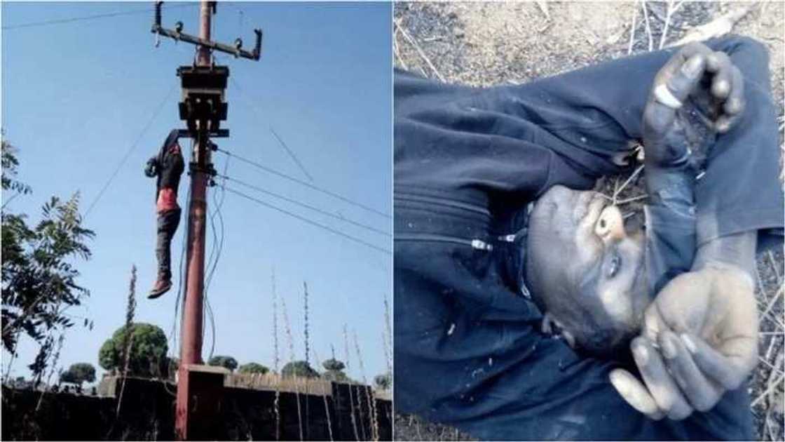 Wutar lantarki ta aika da wani mutumi lahira yayin da yake kokarin satar wayoyin lantarki Wutar lantarki ta aika da wani mutumi lahira yayin da yake kokarin satar wayoyin lantarki