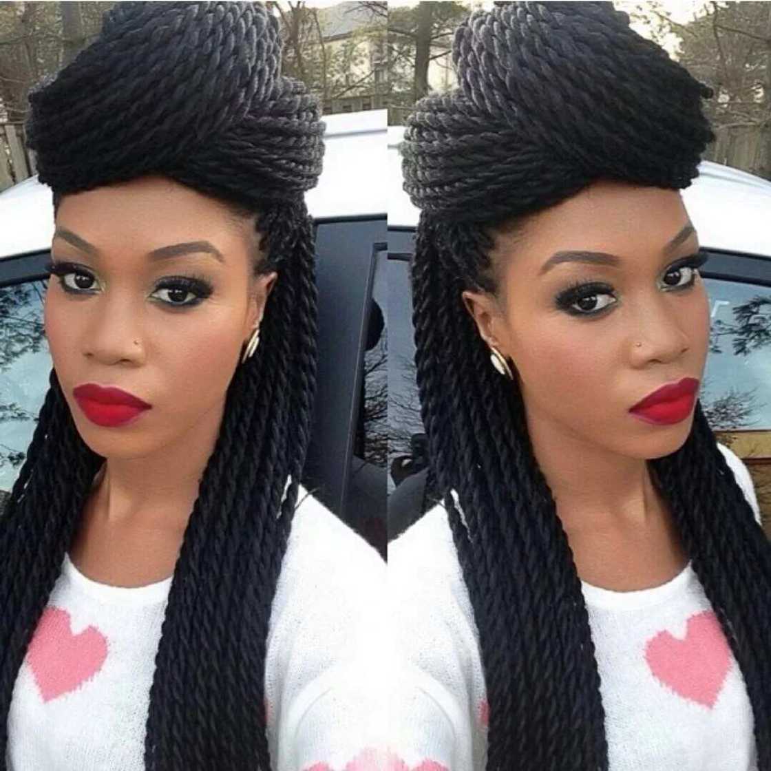 Jet black Senegalese twists Jet black Senegalese twists