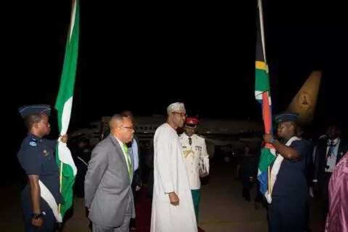 President Buhari Lands In South Africa For China-Africa Forum President Buhari Lands In South Africa For China-Africa Forum