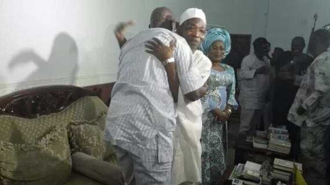 Gov Fayose visits Osun, hugs Aregbesola (see photos)