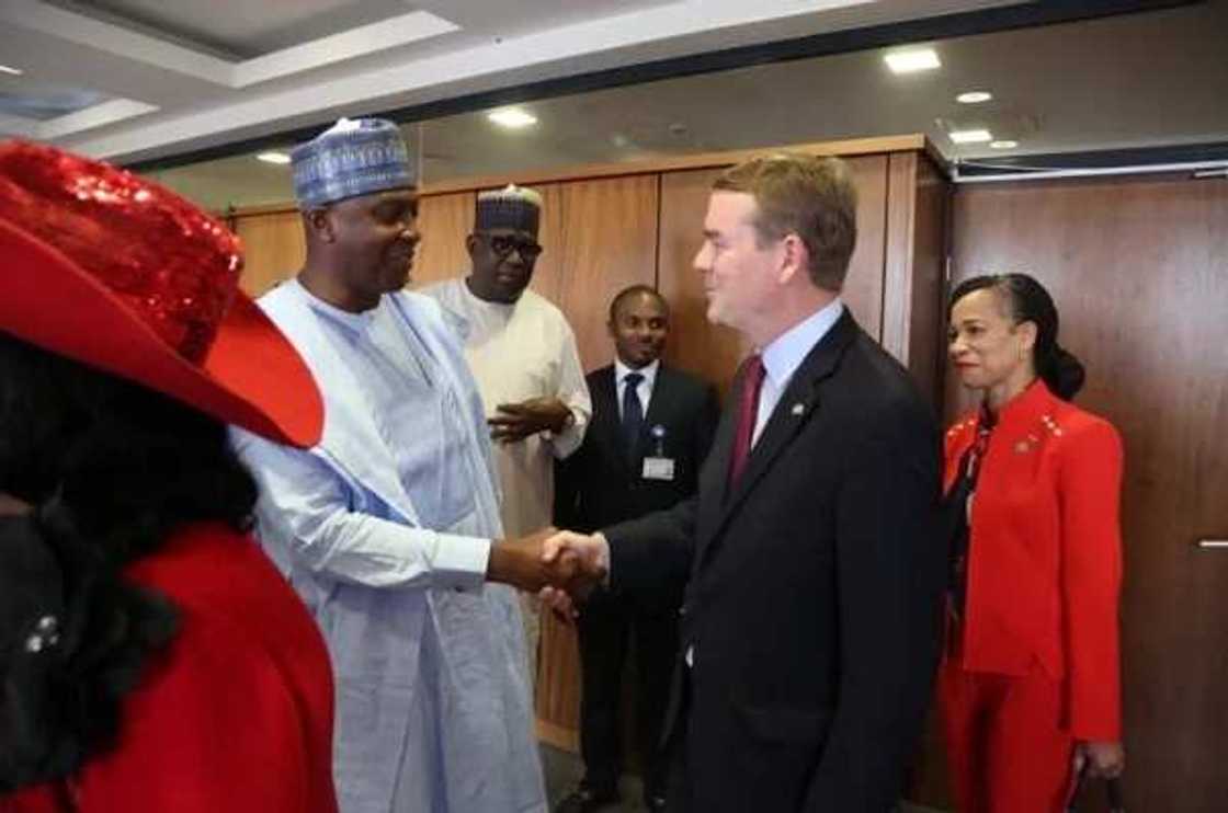 US Congressional delegation meets with Senate President Bukola Saraki (photos) US Congressional delegation meets with Senate President Bukola Saraki (photos)