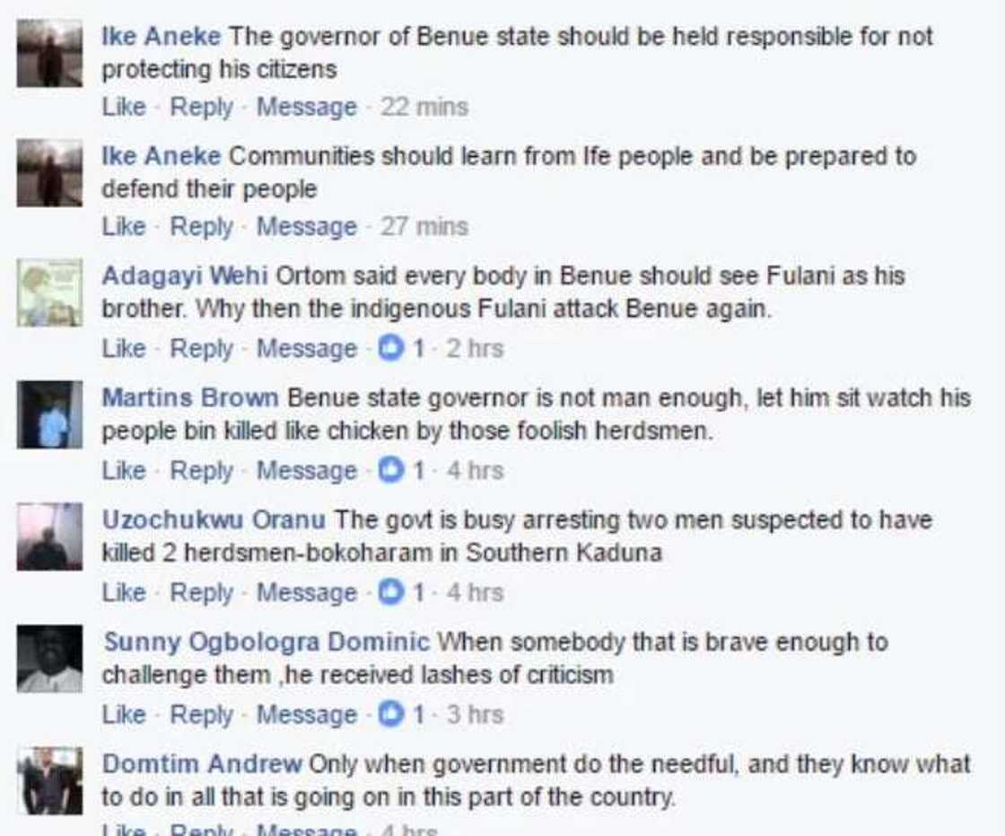 30 bodies recovered in Benue community after herdsmen attack 30 bodies recovered in Benue community after herdsmen attack