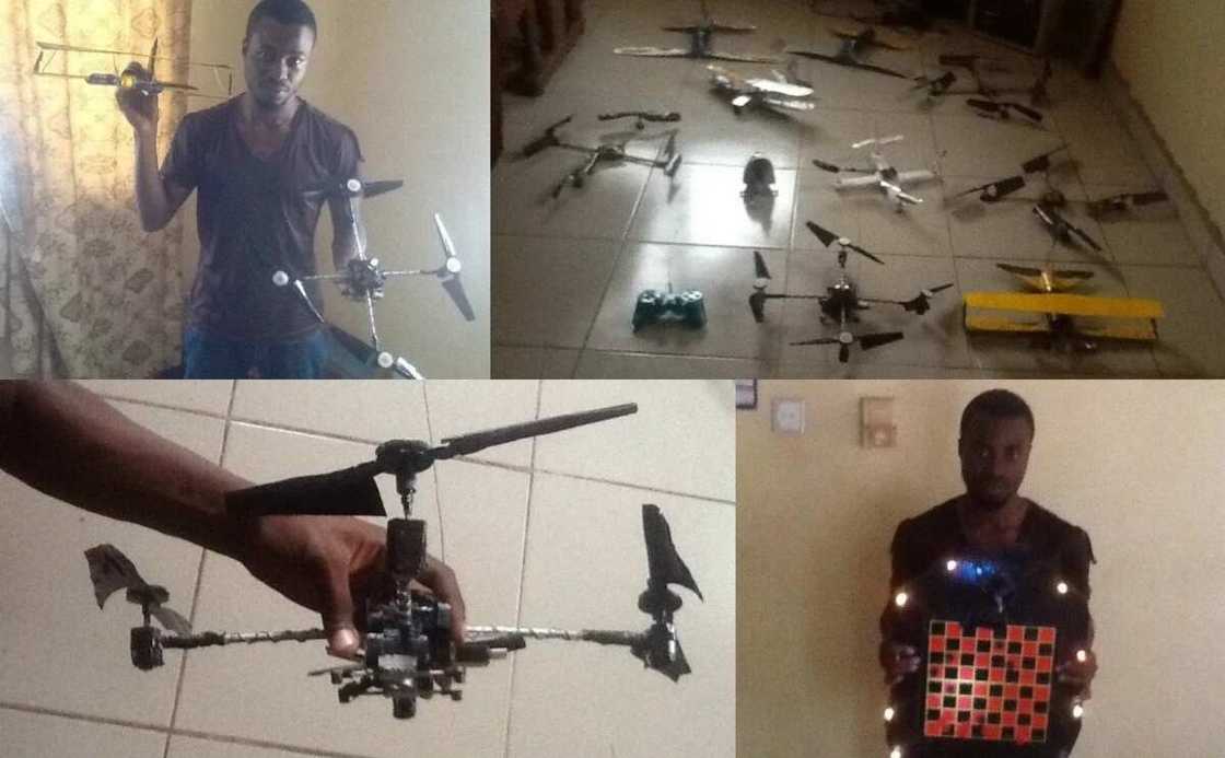 Amazing! Meet 22-year-old Nigerian who built Helicopter, flying drones Amazing! Meet 22-year-old Nigerian who built Helicopter, flying drones
