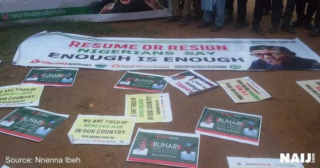 Protesters also took time to share flyers demanding for the president's return Protesters also took time to share flyers demanding for the president's return